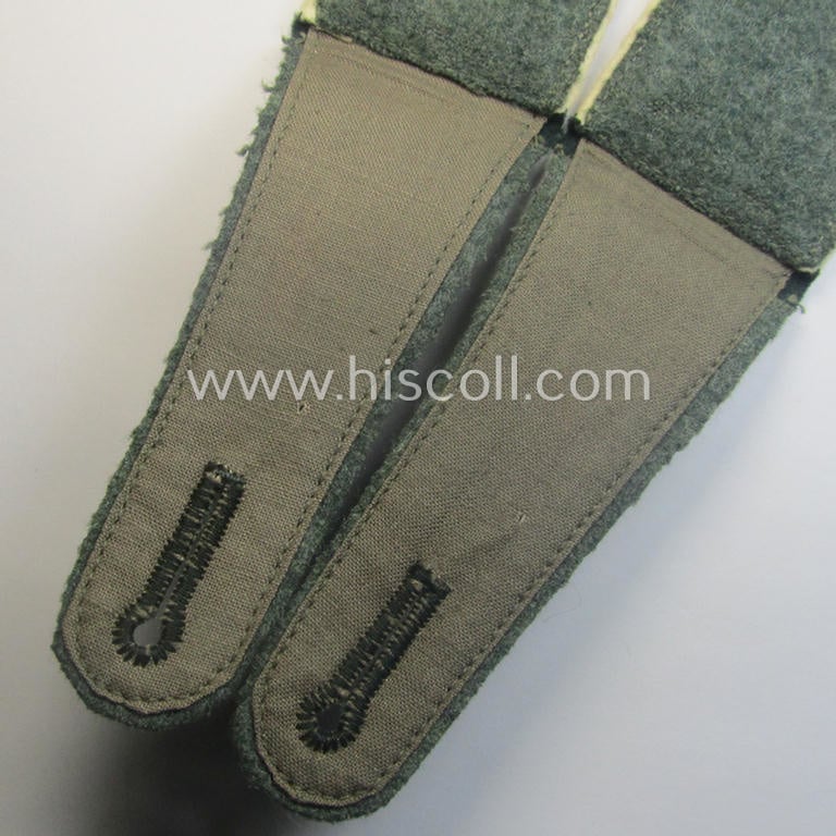 Pair of early-war-period, WH (Heeres), 'M40-pattern (rounded-styled and neatly 'cyphered') EM-type shoulderstraps as was intended for a: 'Soldat des Wehr-Ersatzdienstelle im Wehrkreises XVIII'