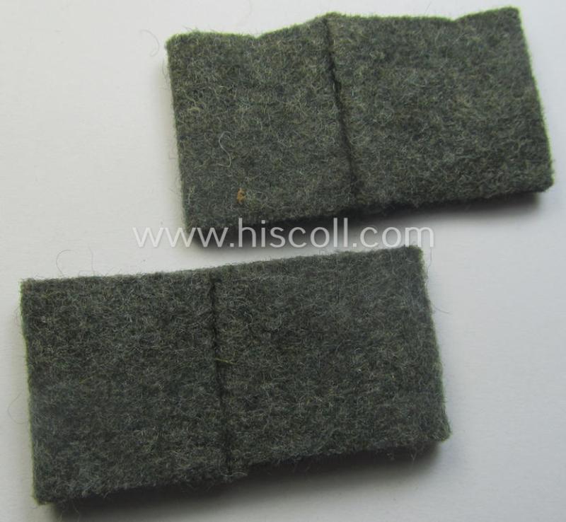 Pair of WH (Heeres) 'Veterinäre'-related, so-called: regimental shoulderstrap-'slip-ons' (ie. 'Schulterstück-Überschuben') as was intended for usage by a: 'Soldat des Veterinär-Abts. 12'