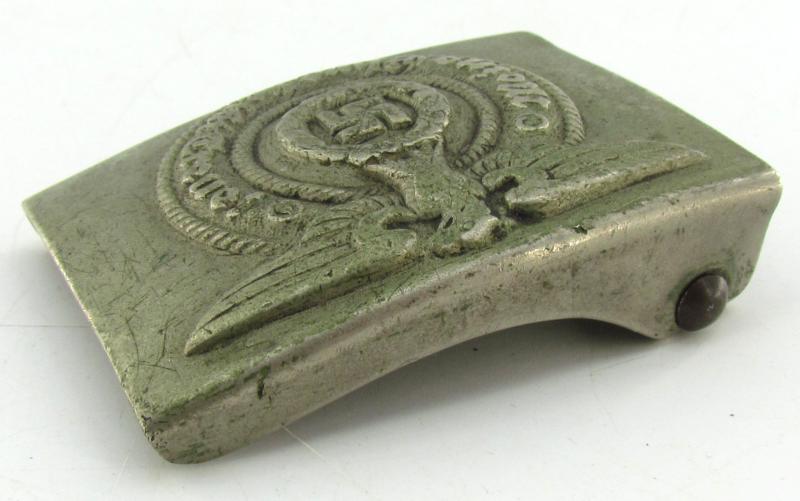 Early Waffen-SS belt buckle in nickel silver by Overhoff (O&C ges. gesch.)