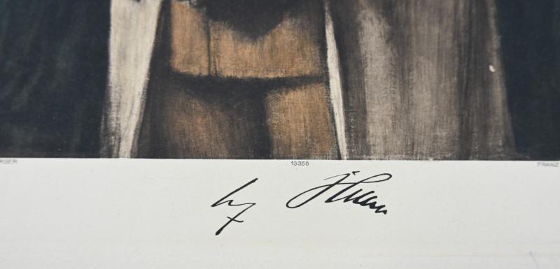 Proof Example of Adolf Hitler Lithograph by G.Waltenberger