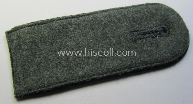 Superb - albeit single! - example of an early-period (ie. 'M36- o. M40'-pattern and rounded-styled) WH (Heeres) 'cyphered', EM-type shoulderstrap as was intended for a: 'Soldat u. Mitglied einer Pionier-Aufklärungs-Abtgs.'