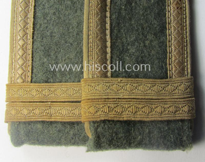 Pair of WH (Heeres) NCO-type (ie. 'M40- o. M43'-pattern) shoulderstraps as was intended for usage by an: 'Unterfeldwebel u. Offiziers-Anwärter eines Infanterie-Rgts.'