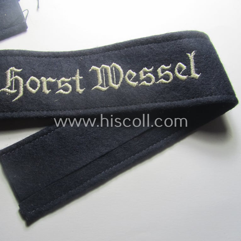 WH (Luftwaffe) cuff-title ie. armband (ie. 'Ärmelstreifen') entitled: 'Geschwader Horst Wessel' that comes in a presumably issued- albeit never worn, condition