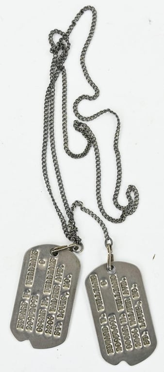 US WW2 Dog-tag Set 'Edward W. Williams'