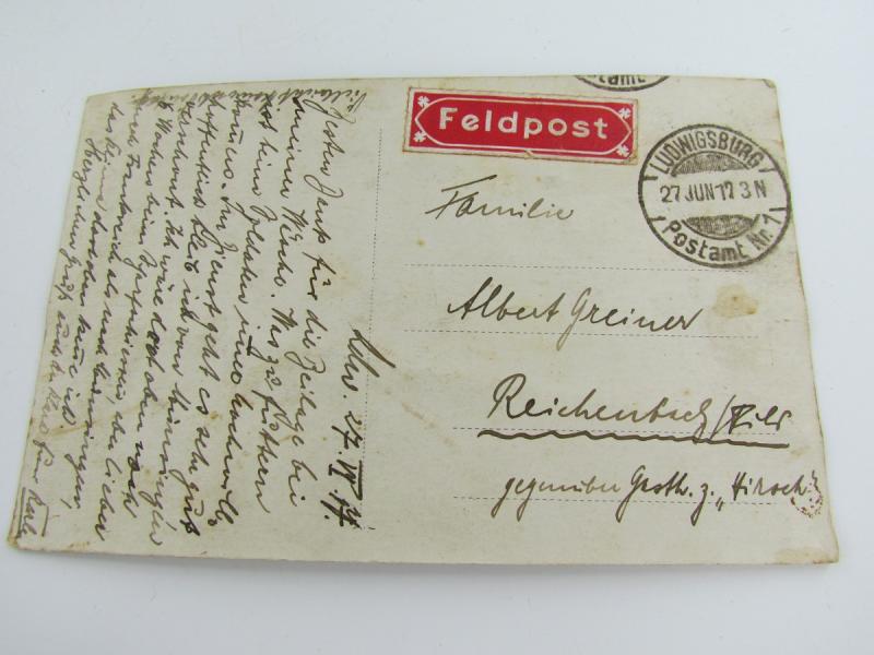 WW1 German Postcard Portrait From a Soldier