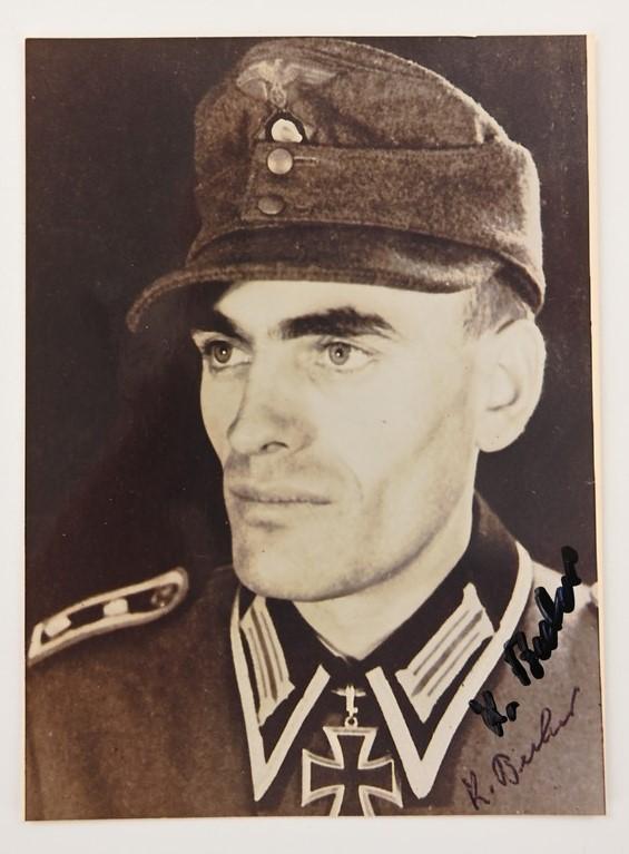 German Signature of WH KC Recipient 'Karl Becher'