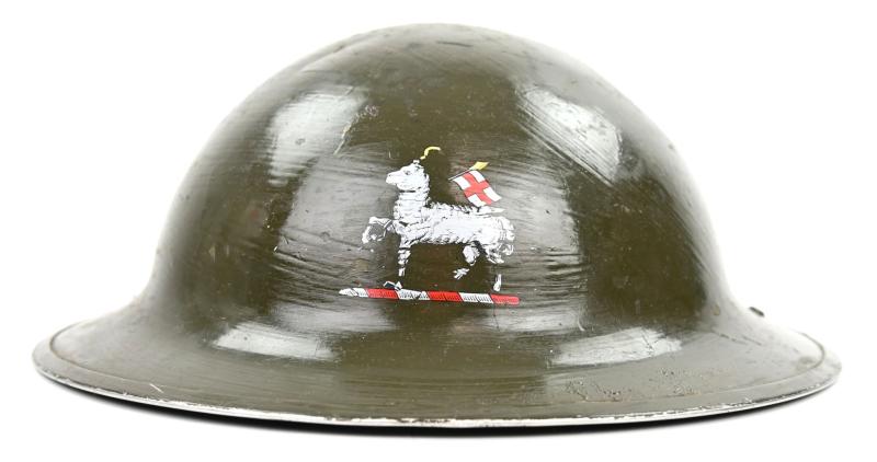British WW2 Brodie Helmet 'Queen's Royal Regiment' (West Surrey)