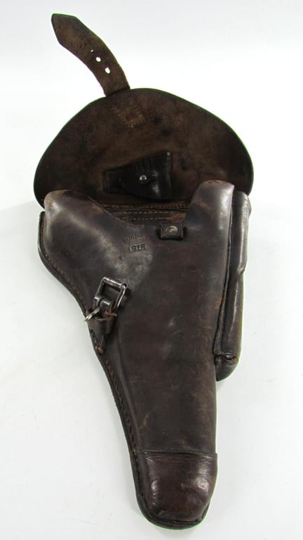WW1 Hardshell P08 Luger Holster Dated 1915