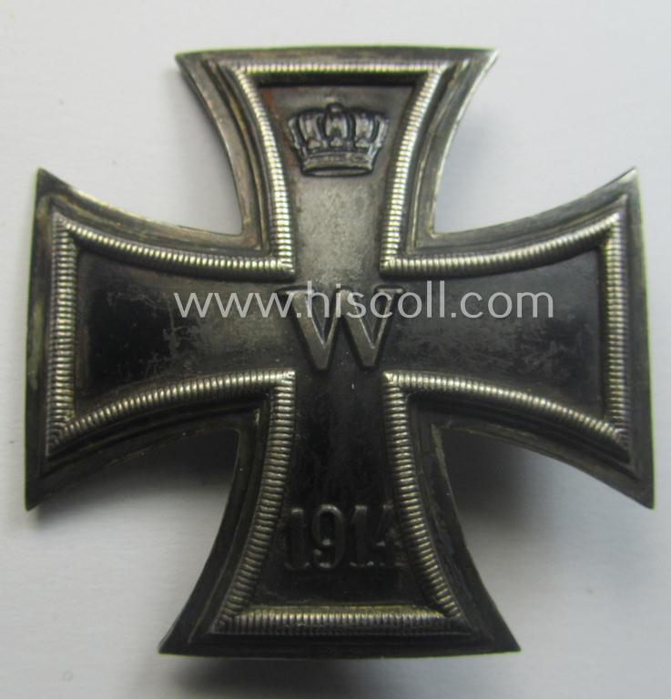 WWI-period 'Eisernes Kreuz 1. Klasse' being a truly converse-shaped and/or genuine silver-based- (ie. '800'-marked!) example that is void of a makers'-designation