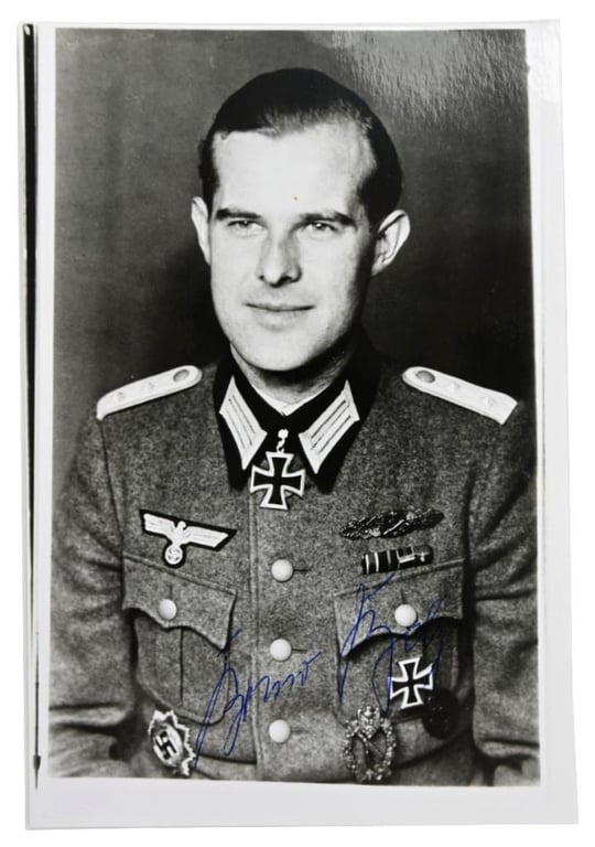 Signature of Wehrmacht Heer KC Recipient 'Bruno Belz'