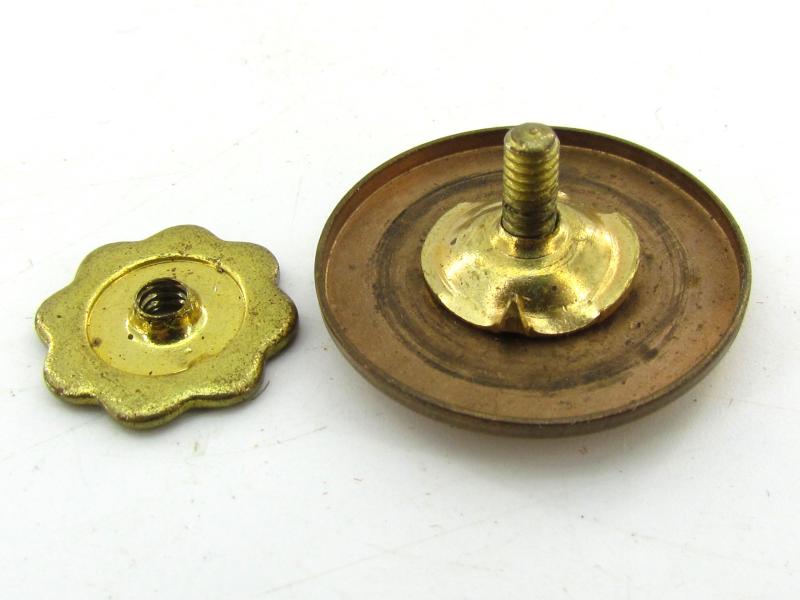 US WWII Engineers Corps Collar Badge Screw Back Insignia