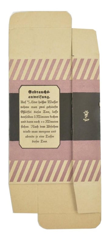 German Third Reich Era Folding Package of 'Sicht und Rheumatismus-Tee'.