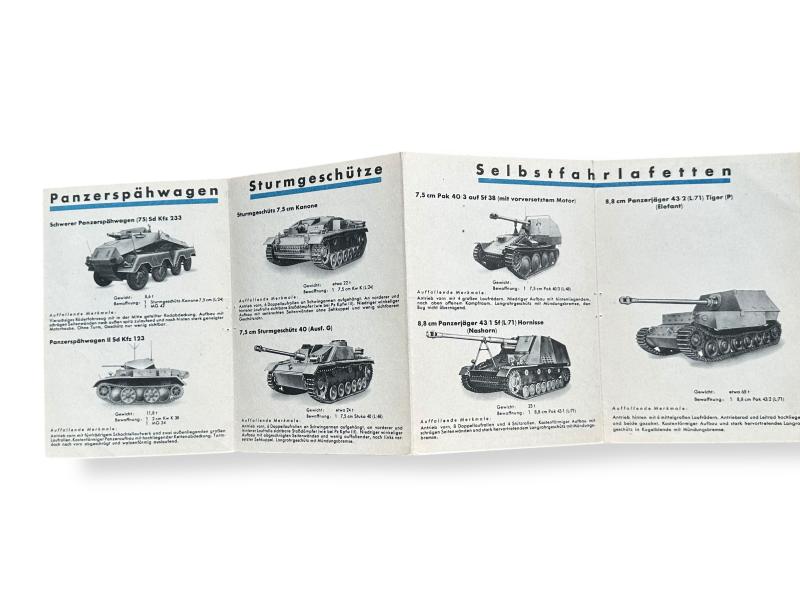 Recognition cards 'Panzer-Erkennungstafel'