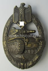 'Panzerkampf-Abzeichen in Bronze' being a (typical!) unmarked, 'Buntmetall'-based-...