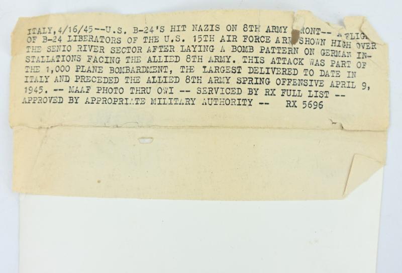 USAAF WW2 Press Photo 15th Air Force Italy