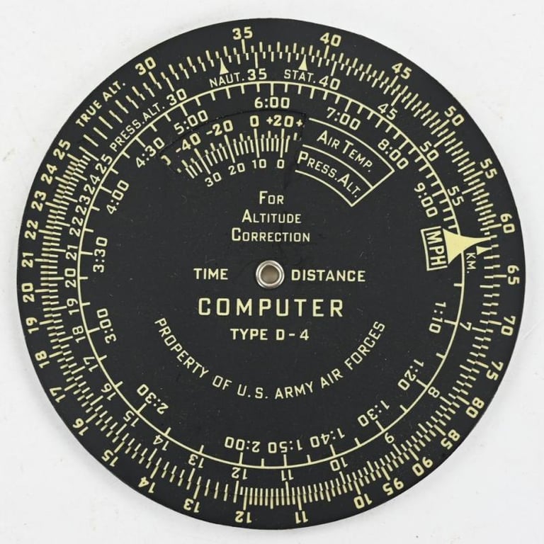 USAAF WW2 Time and Distance Computer Type D-4