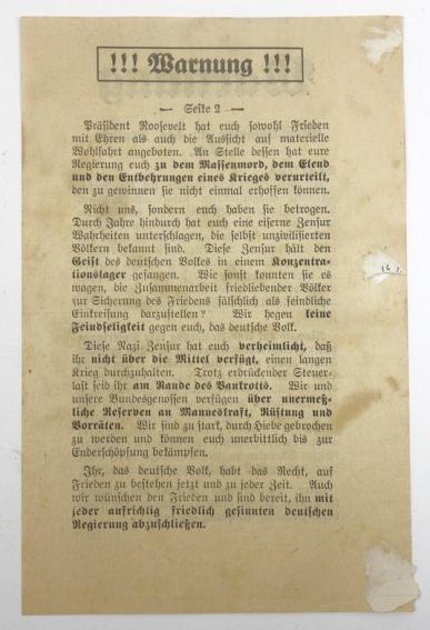 Allied Droppingflyer Warnung!