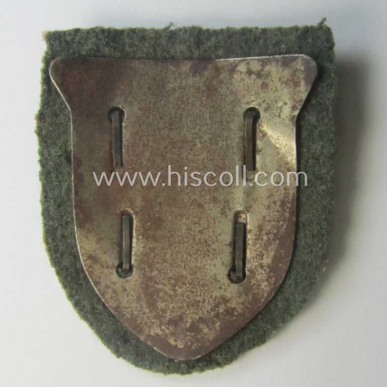 Truly used- and carefully tunic-removed, WH (Heeres o. Waffen-SS) 'Krim'-campaign-shield