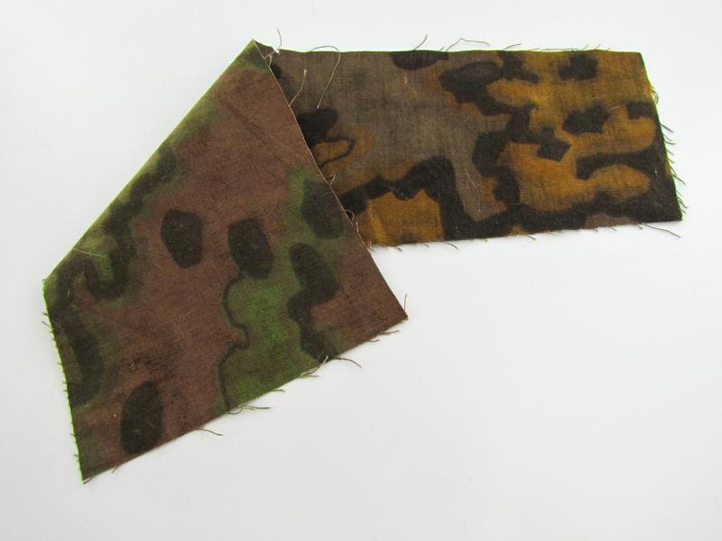 Original Waffen SS Oak B Camouflage Part of Smocks, Zeltbahn etc.