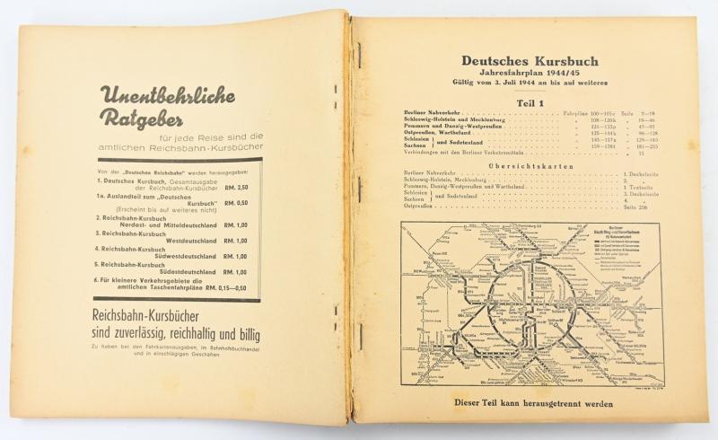 German Reichsbahn Railway Book 1944/45