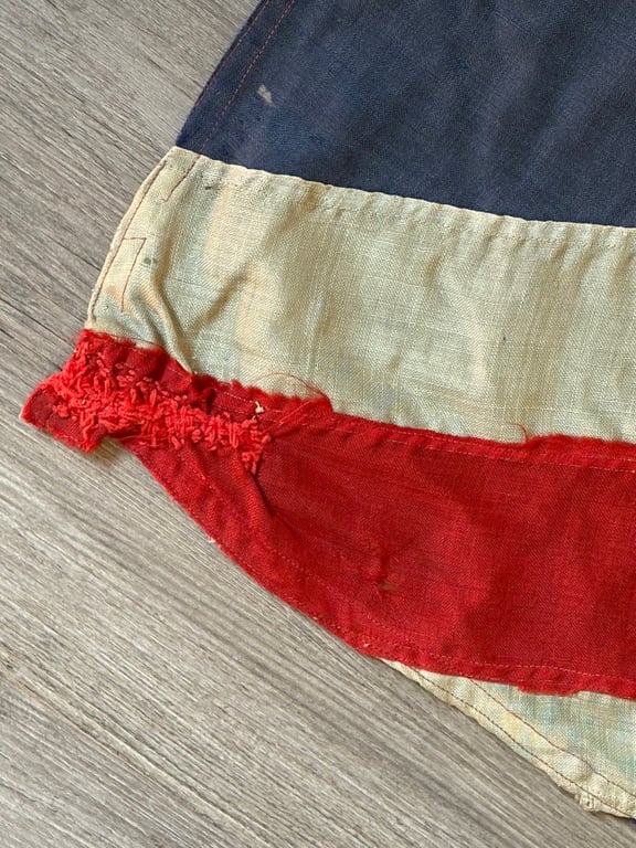 RARE WW1 PATRIOTIC RECRUITMENT PANEL STICHED BRITISH UNION JACK FLAG.