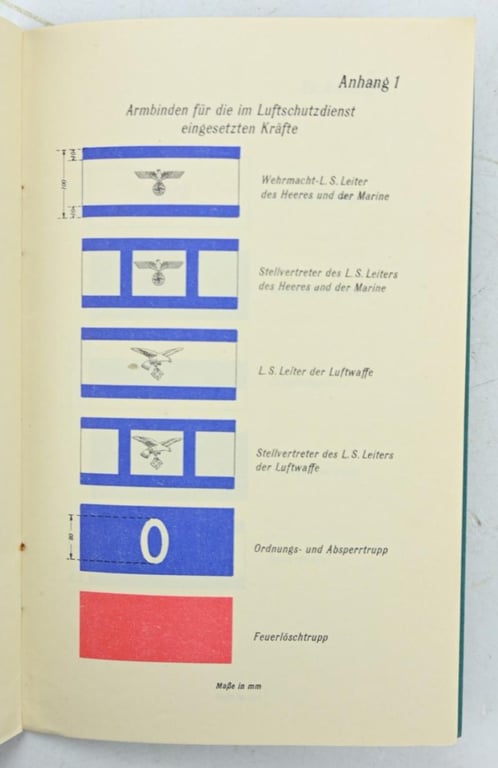German Luftschutzdienst Booklet 1937