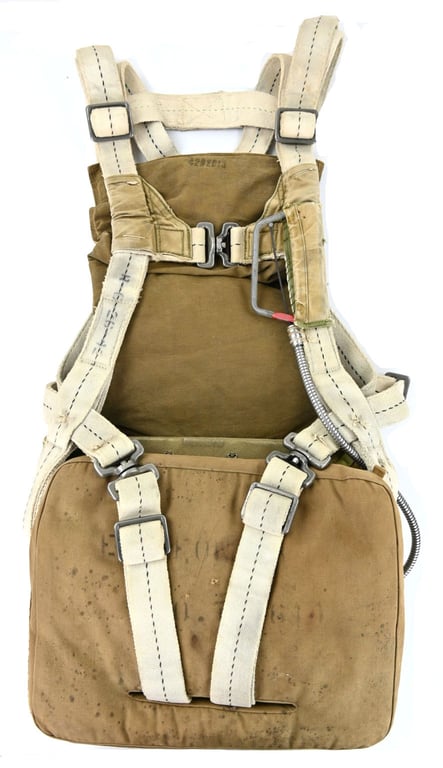 USAAF WW2 Named AN6510-1 Seat Parachute Harness Assembly