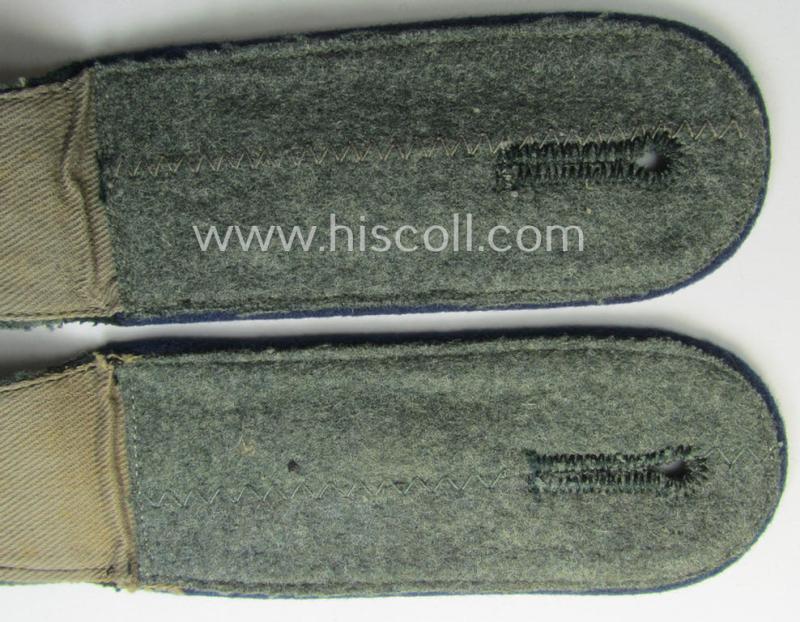 Pair of early-war-period WH (Heeres), 'M40-pattern (rounded-styled and neatly 'cyphered') EM-type shoulderstraps as was intended for a: 'Soldat des Sanitäts-Abtlgs. 37'