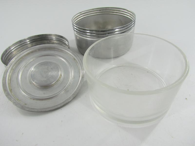 Aluminum Butter Dish with Glass Insert