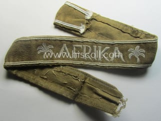 Moderately used, WH cuff-title (ie. 'Ärmelstreifen') entitled: 'Afrika'...