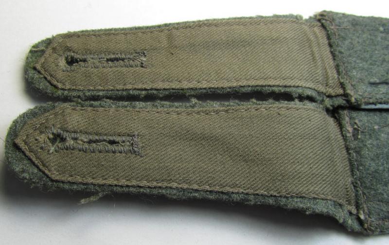 Attractive - and fully matching! - pair of so-called: 'M-43-pattern', WH (Heeres) NCO-type shoulderstraps as was specifically intended for - and/or moderately worn by! - an: 'Unteroffizier eines Nachschub-Abteilungs o. Regiments'