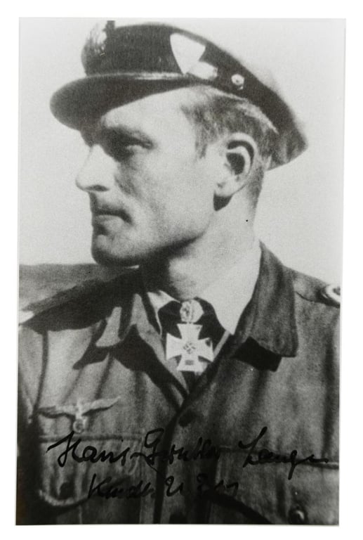 Signature of Kriegsmarine KC-OLC Recipient 'Hans-Günther Lange'
