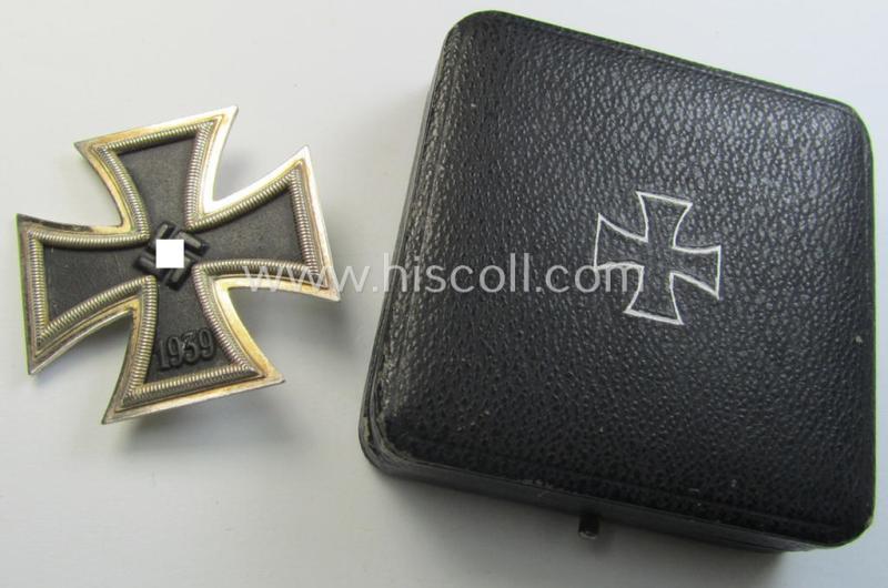 'Eisernes Kreuz 1. Kl.' in etui by the maker (ie. 'Hersteller'): 'Fritz Zimmermann'