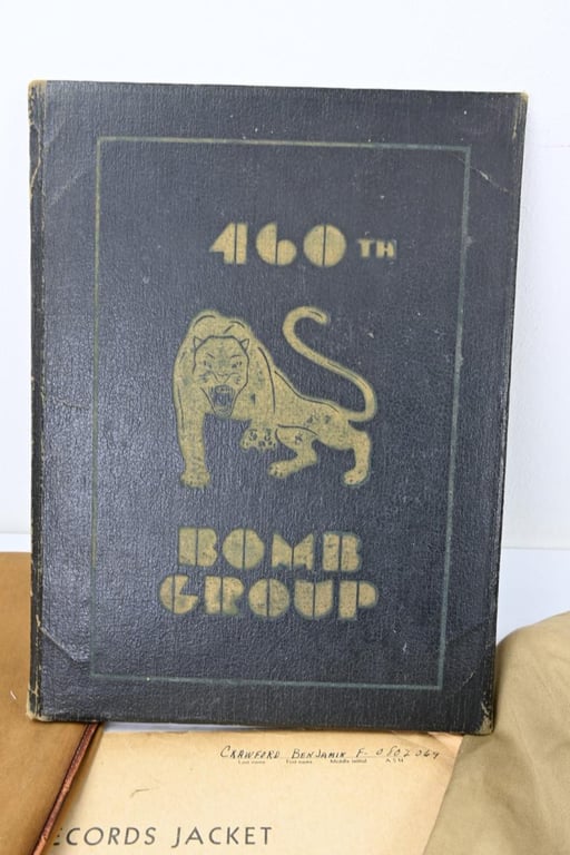 US WW2 Pilot Grouping 460th Bomb Group 50 Missions!