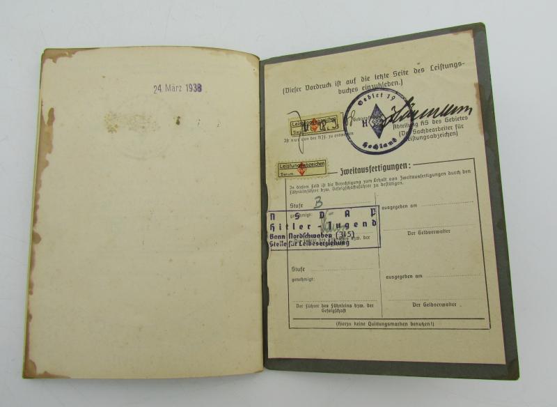 Deutsche Jungvolk (DJ) / Hitlerjugend (HJ) Leistungsbuch
