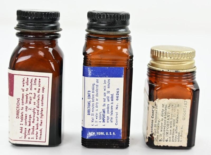 US WW2 Bottles of Purifying Tablets