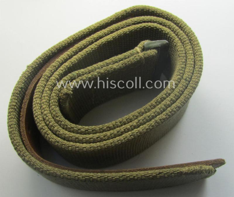 WH (Heeres ie. LW etc.) 'tropical-issue'- belt (ie. 'Koppelriemen') being a 95 cms.-sized- and neatly 'RbN.'-numbered example