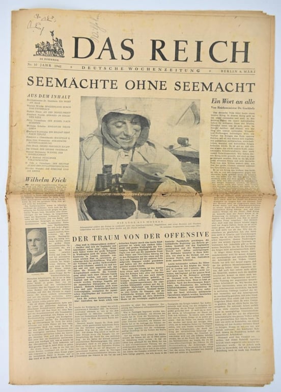 German Newspaper “Das Reich” March 1942
