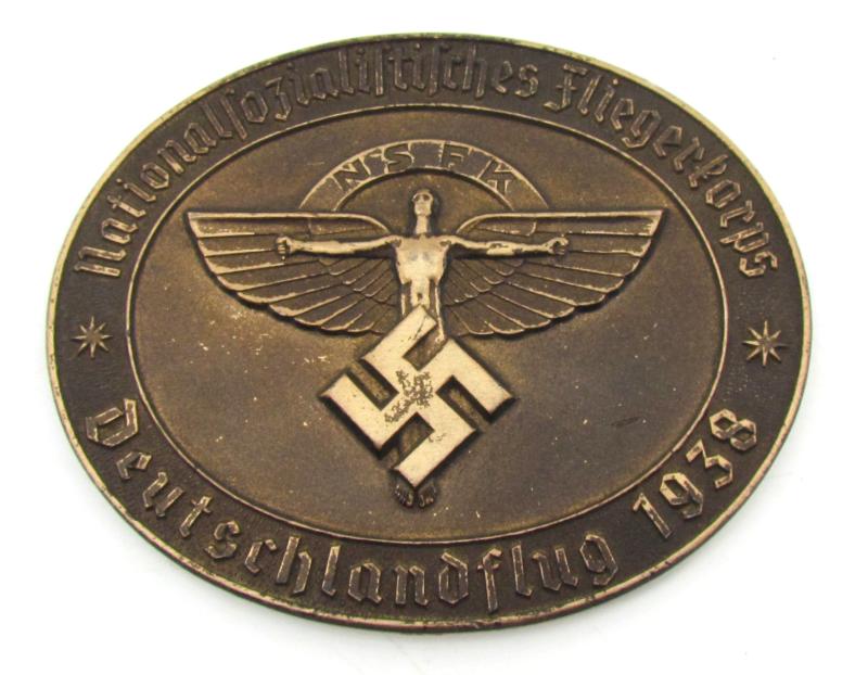NSFK “Deutschlandflug 1938” Plaque in Case – Serial No. 1178