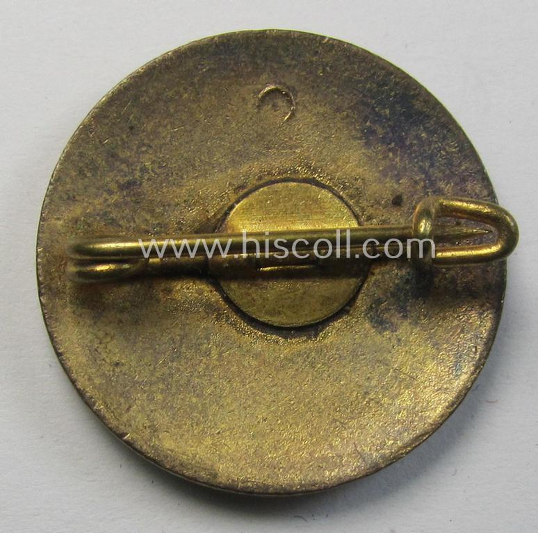 Superb - and actually truly rarely encountered! - membership-lapel-pin (ie. 'Mitgliedsabzeichen') as was specifically intended for usage by the members within the: 'Volksbund der Deutschen in Ungarn'