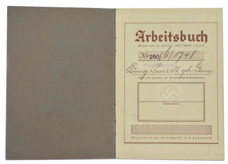 German Third Reich Workers Pass