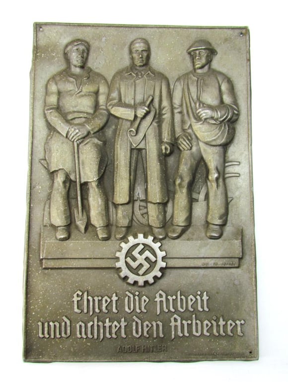 DAF ( "Deutsche Arbeitsfront" ) Honor Plaque