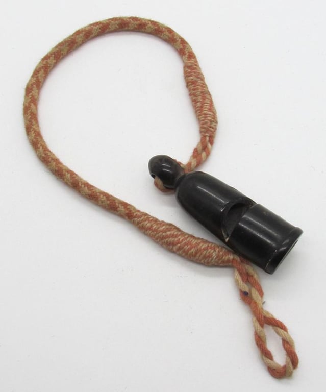 Original Hitler Youth Whistle with Red-White Cord