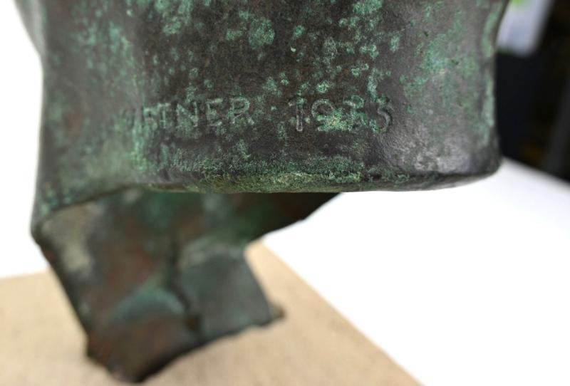 German Third Reich Period Adolf Hitler Bronze Buste