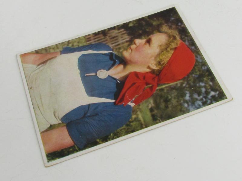 Postcard : Reichsarbeitsdienst (Reich Labour Service), Young Woman