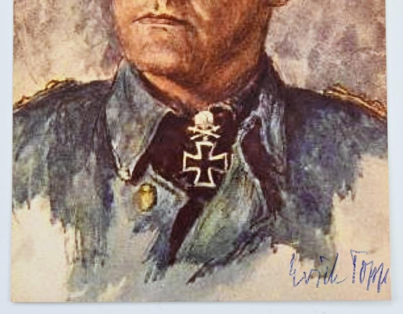 Signature of Kriegsmarine KC-Recipient 'Erich Topp'