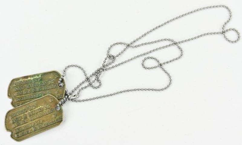 US WW2 Dog-tag set of ''George W. Duerrstein''
