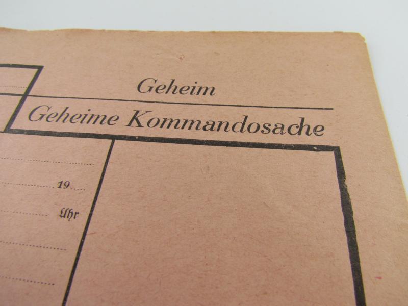 German Document 'Geheime Kommandosache'