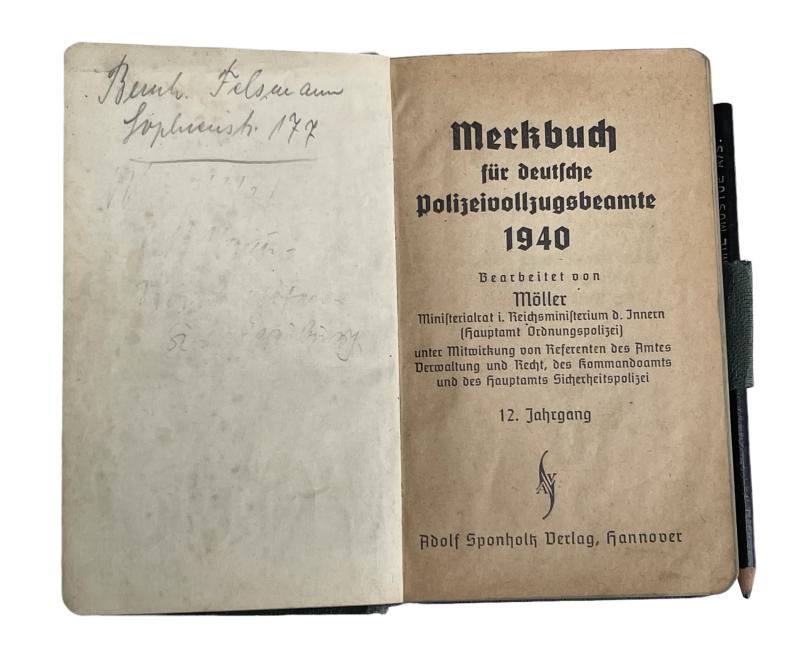 Polizei Pocket Agenda 1940