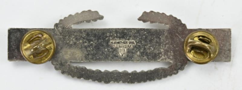 US WW2 Sterling Silver CIB Badge